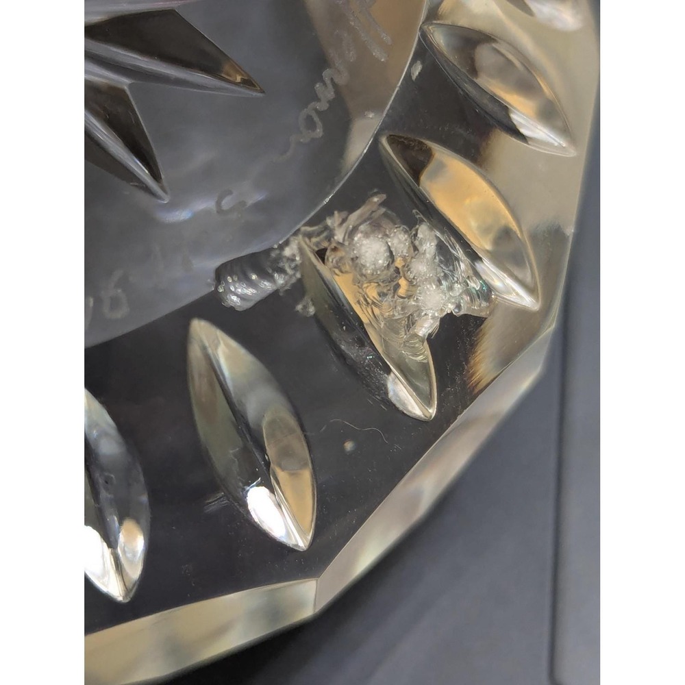 Vintage Waterford Crystal Paperweight, Starburst Cut Glass, Signed 1991 - Picture 6 of 17